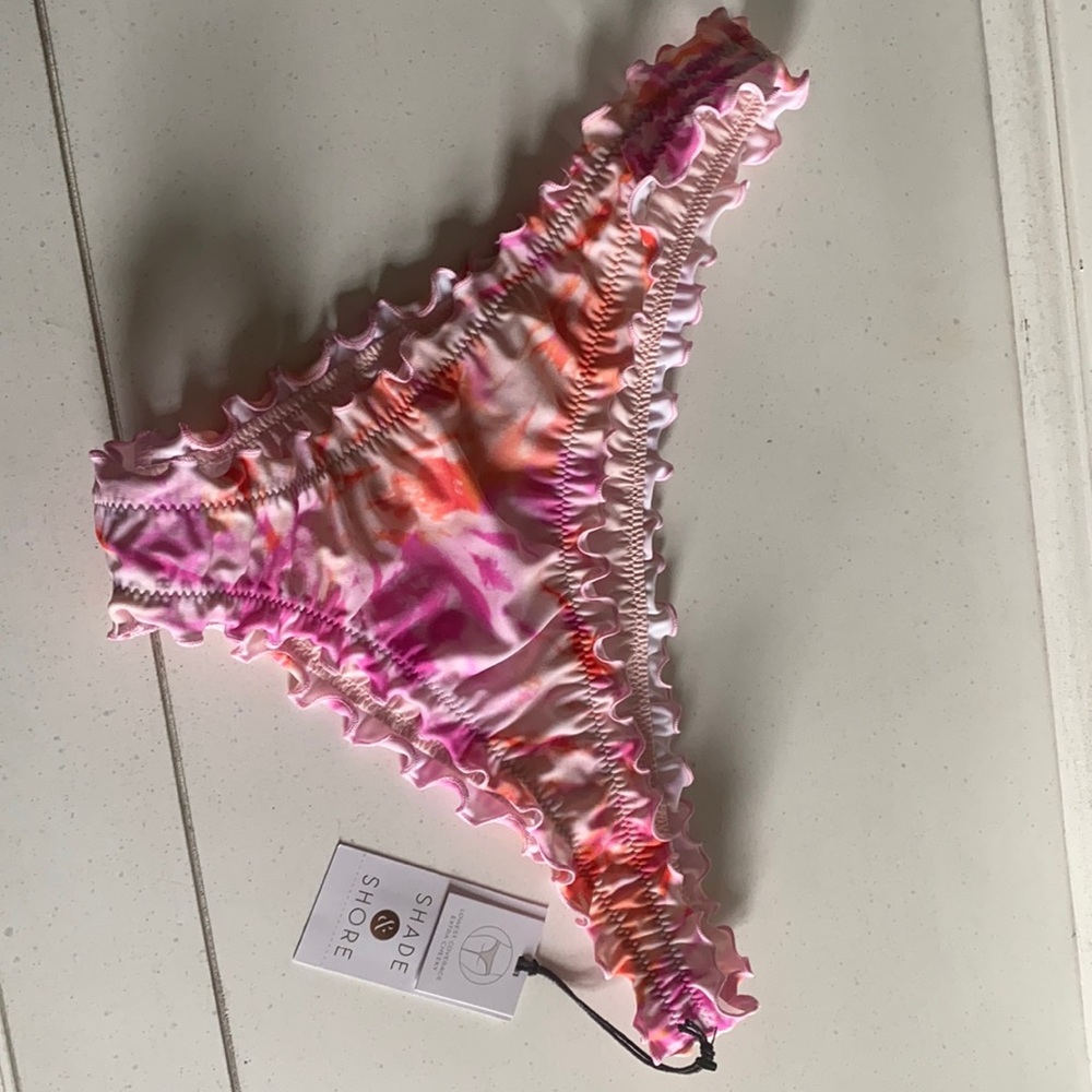 Women's High Leg Extra Cheeky Ruffle Bikini Bottom